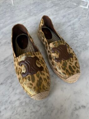 Celine Leopard Print Espadrilles NWOB